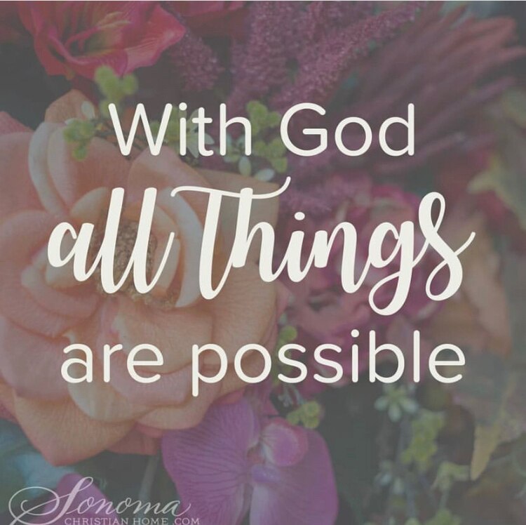 Praise the Lord!! “With man this is impossible, but with #God all things are possible.” ✝️  Matt. 19...