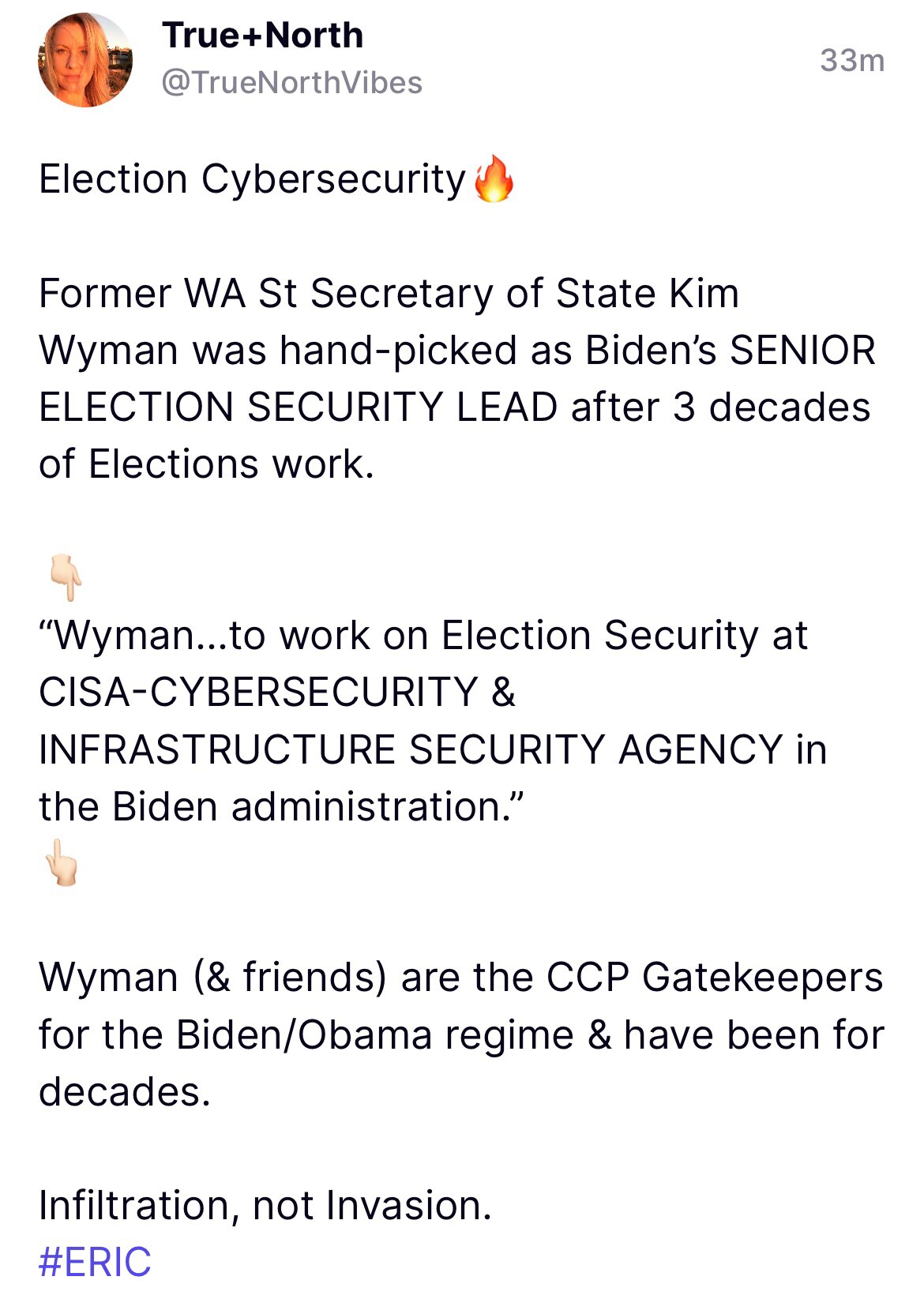 rickash on GETTR : Kim Wyman   ERIC