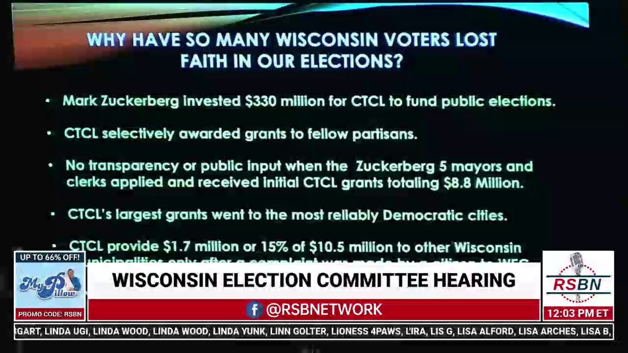 Wisconsin election hearing EXPOSES Mark Zuckerberg's $330 million election donations, reveals CTCL w...