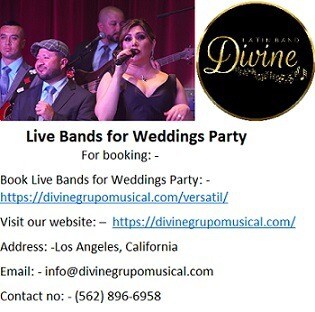 Divine Live Bands for Weddings Party at best price in California.
Divine Grupo Musical is the best L...