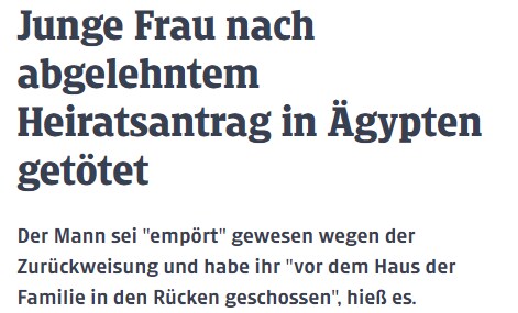 @gettraustria Erneut junge Frau nach abgelehntem Heiratsantrag in Ägypten getötet!

https://www.klei...