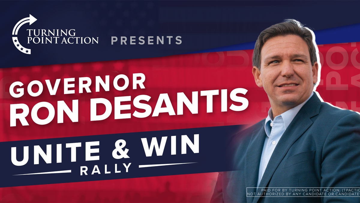 WATCH LIVE! Turning Point Action's “Unite and Win” with Florida Governor Ron DeSantis