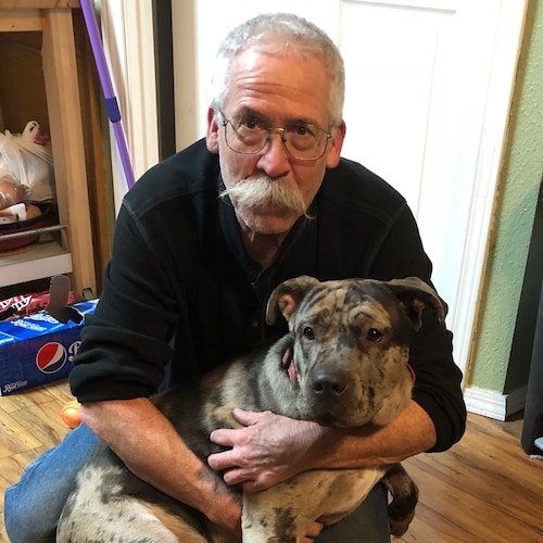 That’s my brother Samson I’m holding! Married 49 years to my beautiful wife, 8 grandchildren, APE families ROCK! President Trump is our true Leader!
