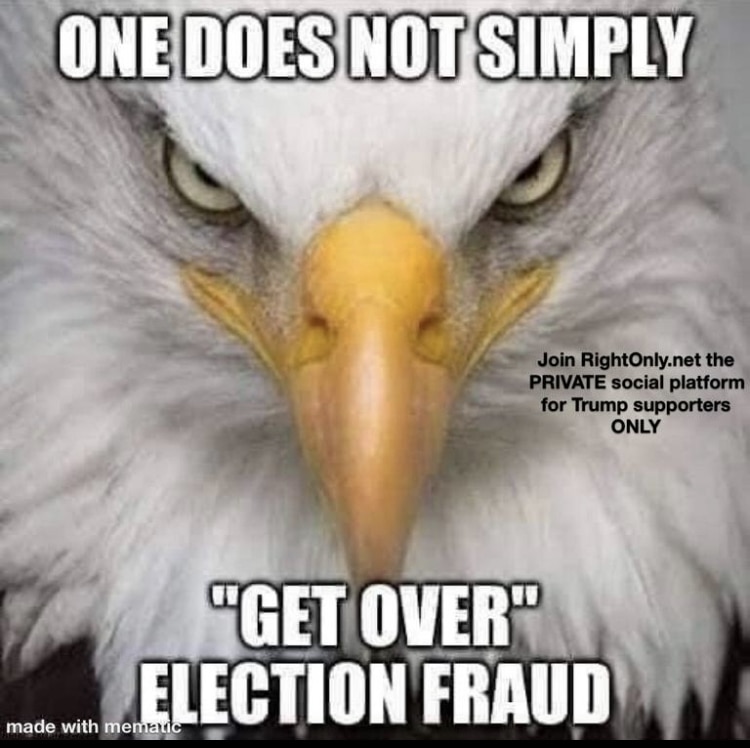 One does not simply get over election fraud! 

#TrumpWon 
#Fix2020 

November 3, 2020 was the real insurrection  


