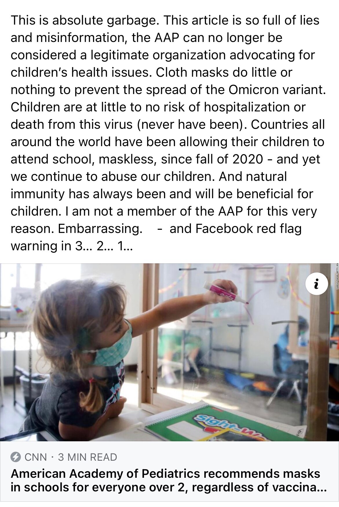 This was posted by a top pediatric cardiologist...
