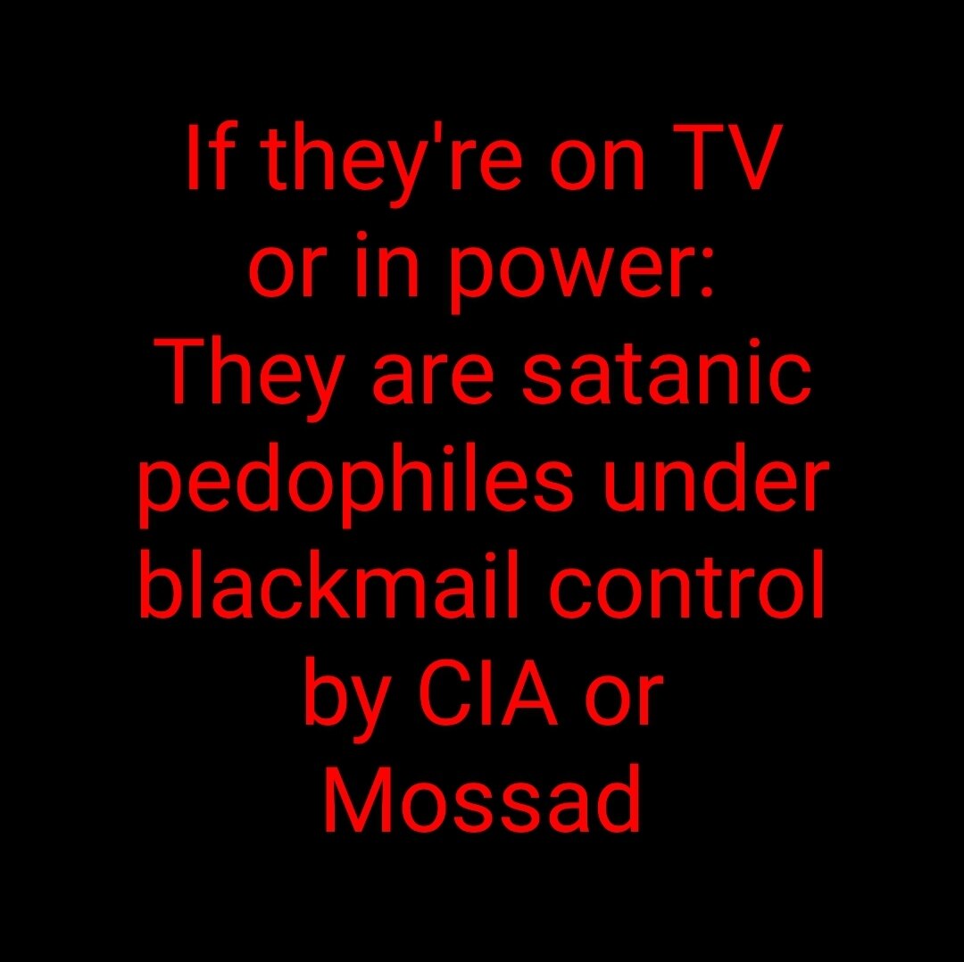 All of them are under blackmail control, likely from satanic pedophile rituals.