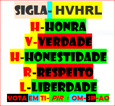 https://twitter.com/CARLOSS87130502/status/1604790893818568710
5 PALAVRAS TERROR sigla H-HONRA V-VER...
