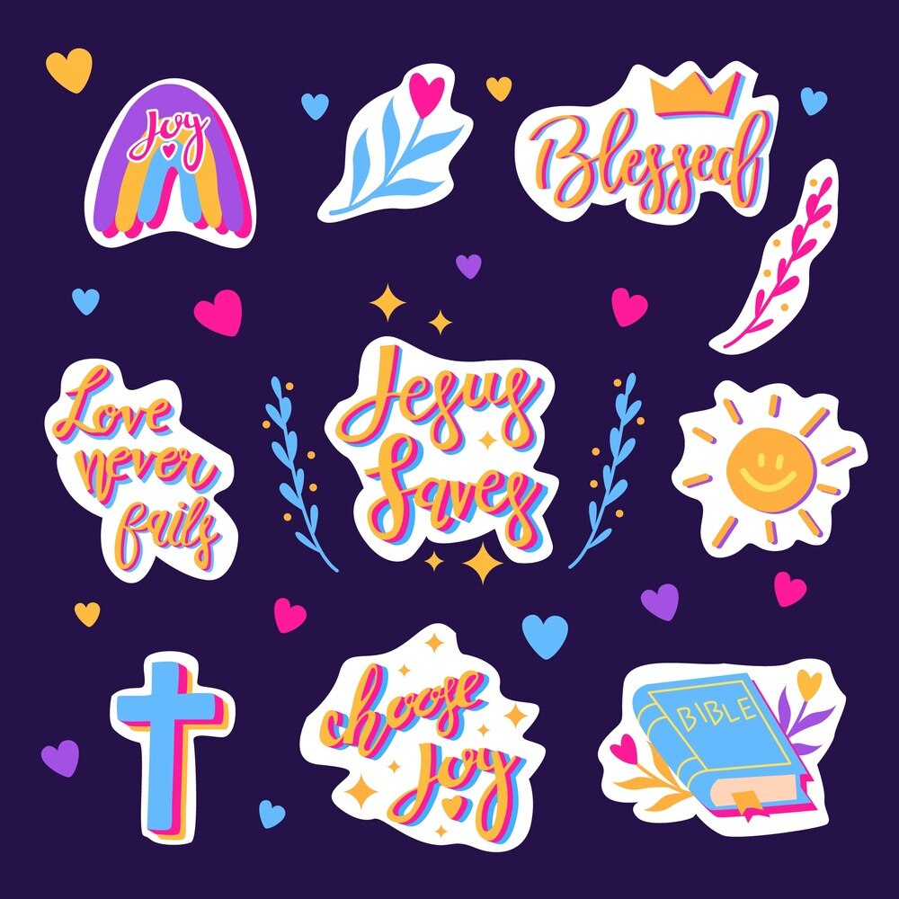 Decorate your laptop, car, or water bottle in Christian style with these unique Christian stickers! ...
