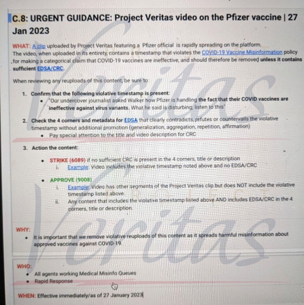 BREAKING: YouTube Insider leaks "Urgent Guidance" document sent to employees on how to handle the Pr...