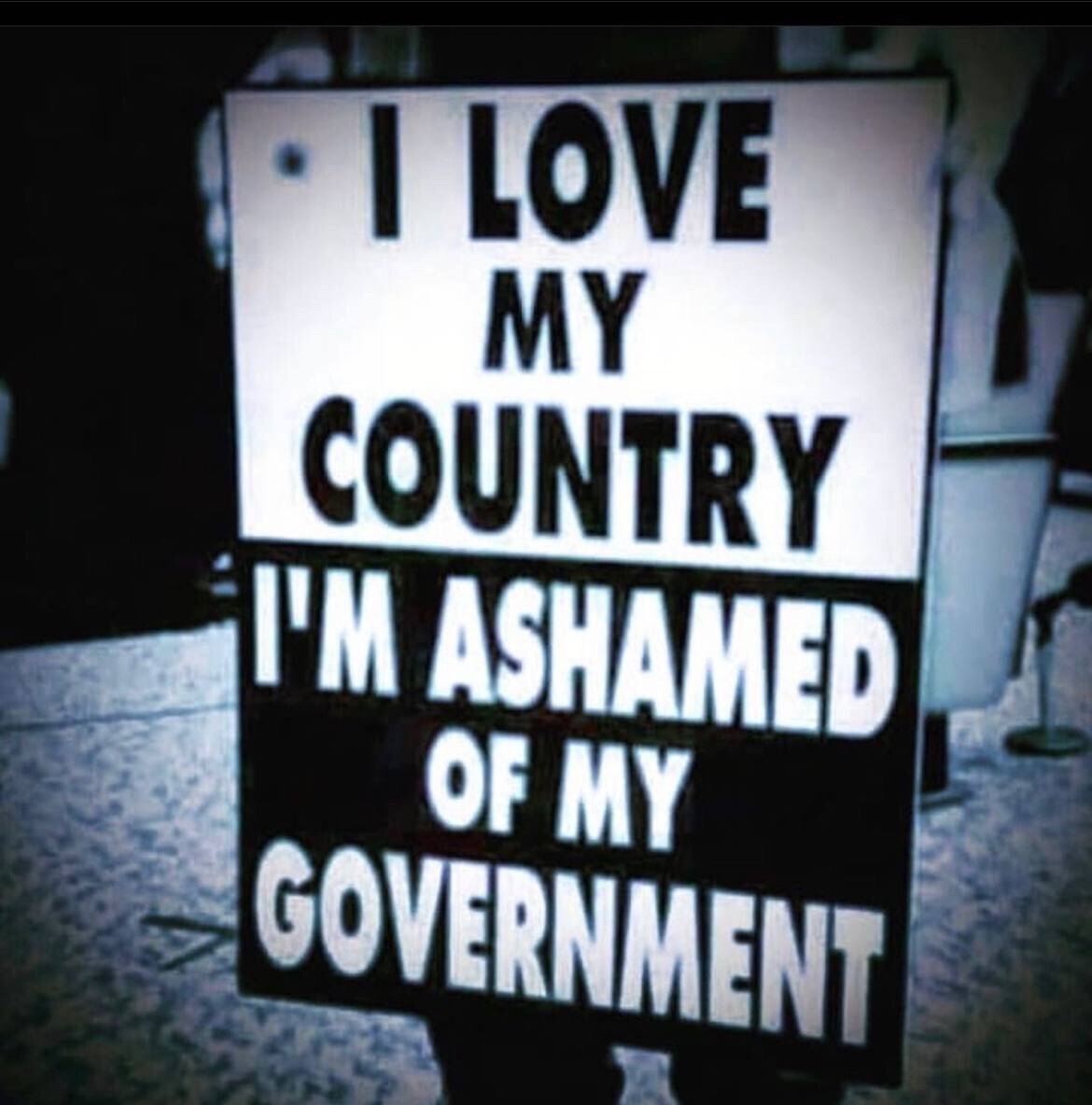 我爱我的国家，但为我的政府感到羞耻！