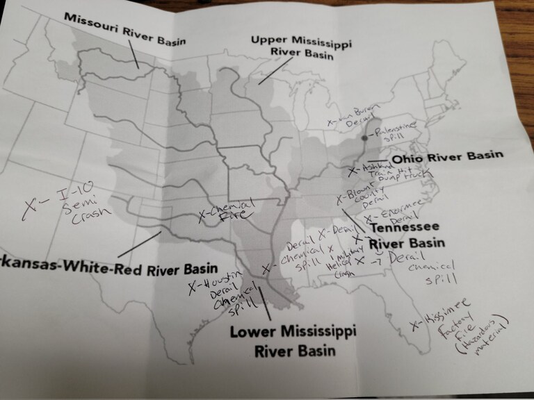 All these derailments and chemical spills seem to be systematically polluting the major fresh drinking water sources in the USA.