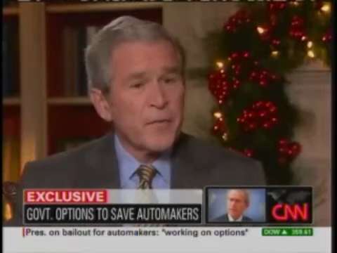This clip has been almost completely scrubbed from the internet 

Bush: I had to abandon free-market...