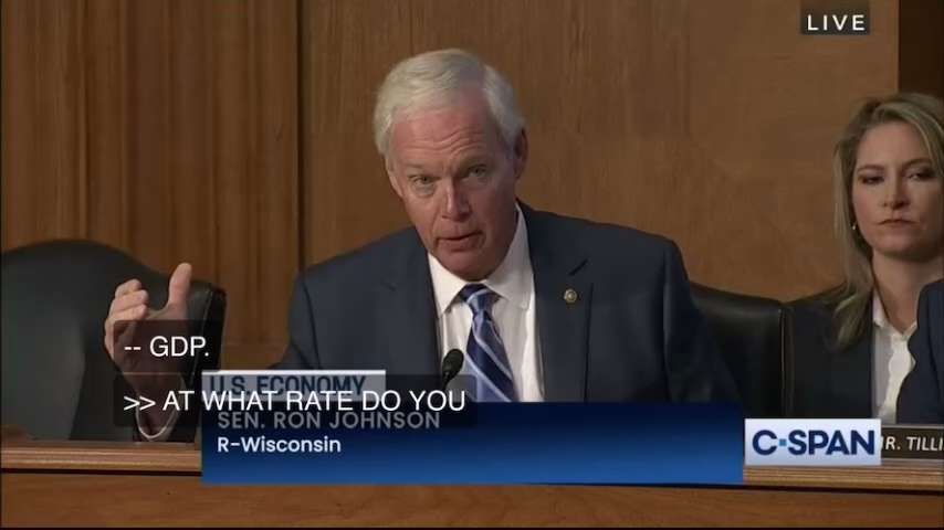 Yellen doesn’t know the deficits from Biden’s budget off the top of her head…Senator Johnson knows i...