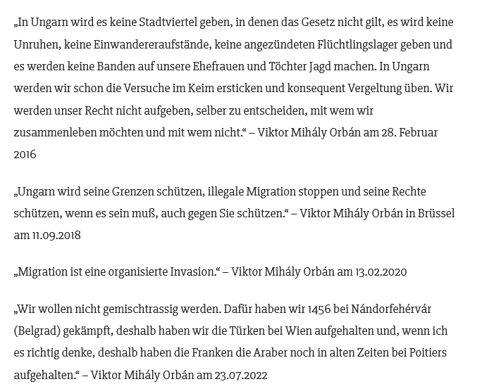 „Migration ist eine organisierte Invasion.“ – Viktor Mihály Orbán am 13.02.2020