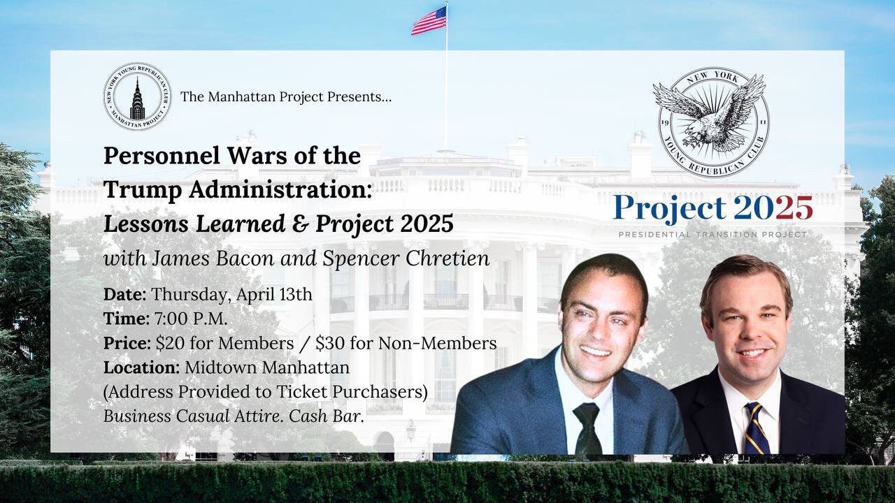 The NYYRC Manhattan Project is hosting their next event this Thursday, April 13th at 7 pm! Join us i...