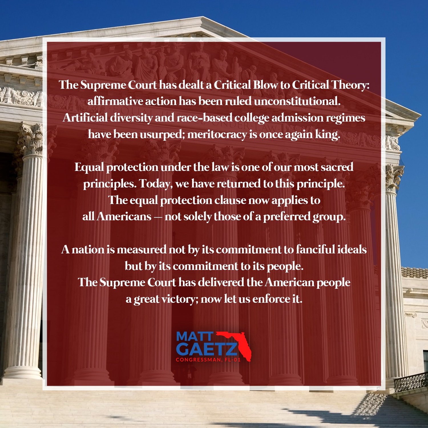 The Supreme Court has dealt a Critical Blow to Critical Theory: affirmative action has been ruled un...