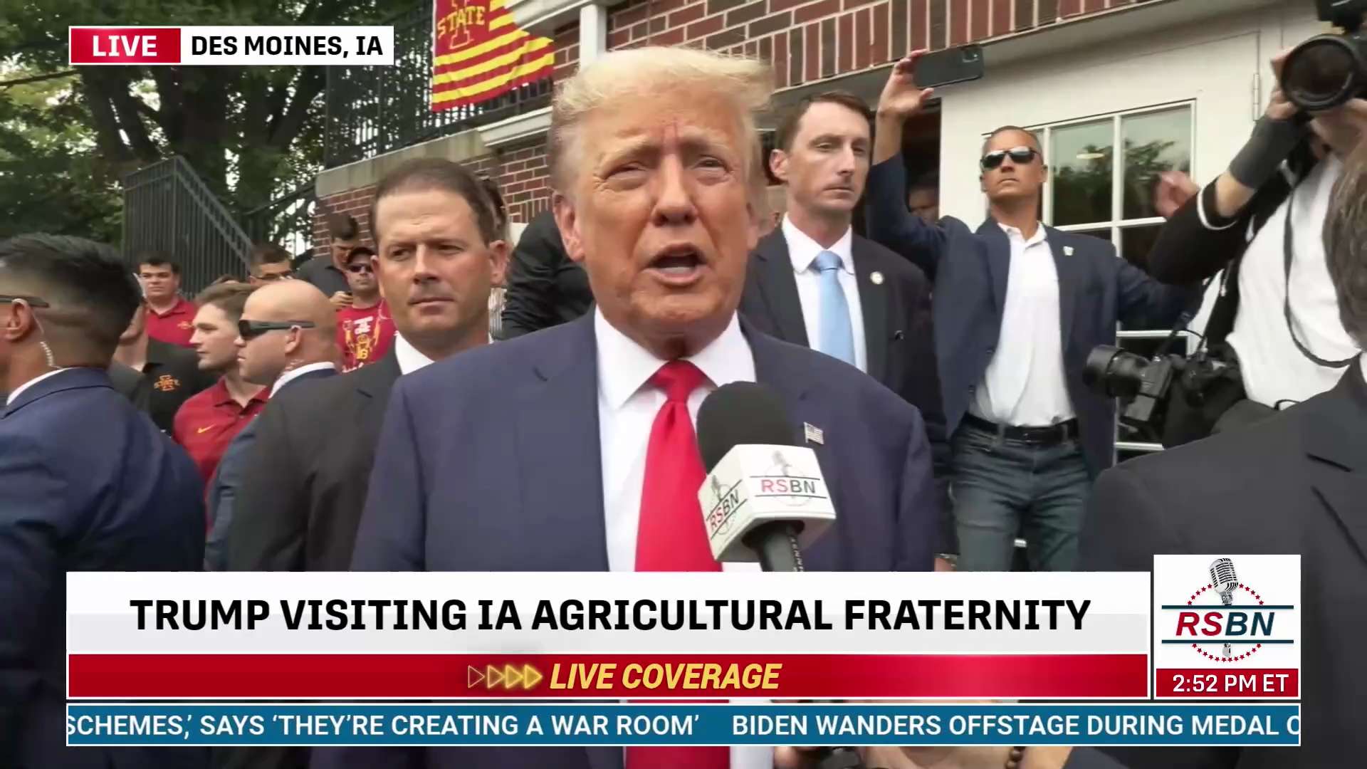 President Donald J. Trump's interview with Brian Glenn at the Iowa v. Iowa State Football Game