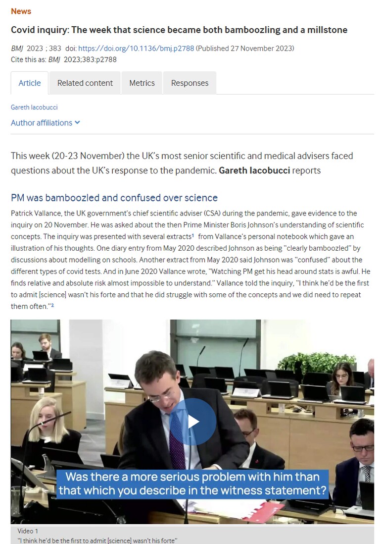 Government false narrative crumbling in the UK. Testimony reveals authorities were trying to "control" scientists instead of saving lives. Former PM @Bor