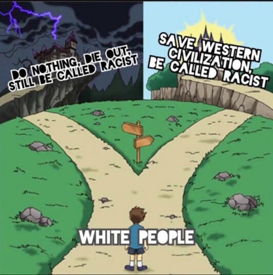 May as well be called racist and save western civilization I reckon... 👇