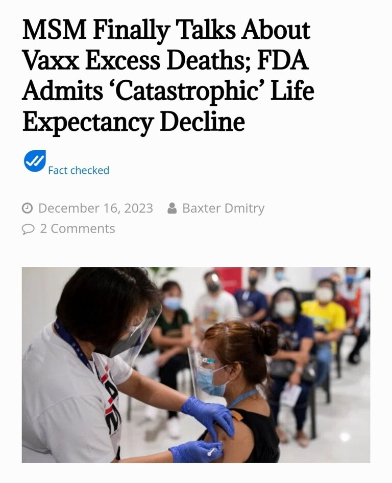 Fox News has become the first mainstream news channel to openly admit the Covid-19 mRNA vaccines are the cause of the huge spike in excess deaths, as the f