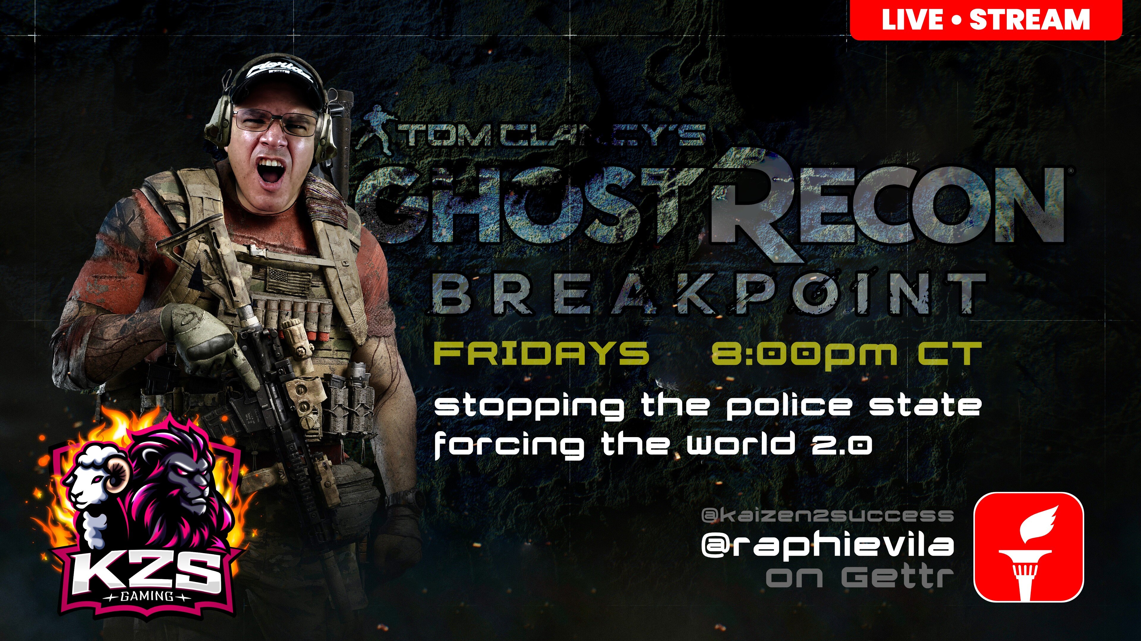 Starting Re-Streaming next Friday April 5th only on Gettr.
