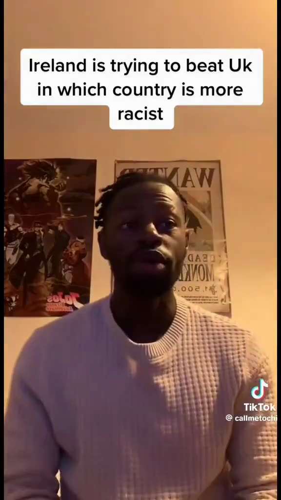 This African is upset that the Irish are so racist and refuse to give up their homeland to him and h...