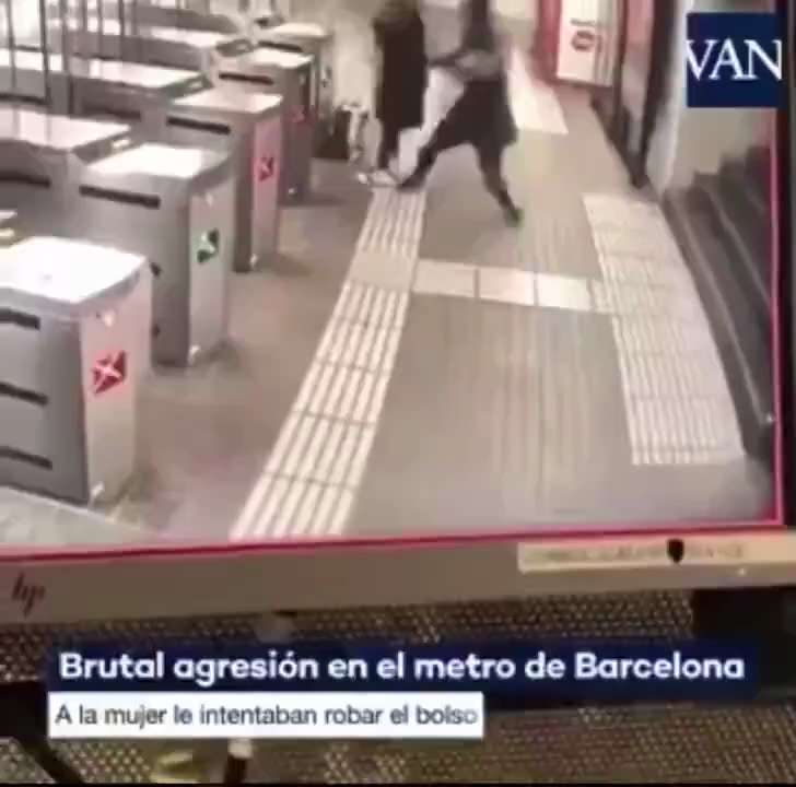 🇪🇸🚨 An African migrant violently assaulted a Spanish woman to steal her handbag. When she resiste...