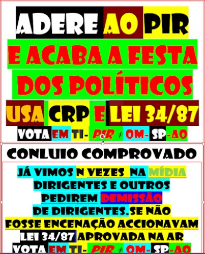 310524.-quem somos ? HVHRL
e o que pretendemos.-ifc-pir-2DQNPFNOA-
https://verdade-rigor-honestidade-diferente.blogspot.com/2017/01/310117-quem-somos-e-o-que-pretendemos.html
UNIVERSO


PÉS NO CHÃO


FECHA OUVIDOS


ABRE OLHOS


DCLEAPG


https://gettr.com/post/p30uh73a81e


COM tanta treta dos


tretas tornei-me ateu


com excepção de DEUS


 


VOTA HVHRL EM TI ACABA


CORRUPÇÃO


NINGUÉM SUBORNA 10
MILHÕES


 


REGRAS DO JOGO


JURO


https://gettr.com/post/p30h676c2db


 


LEGALIDADE DEMOCRÁTICA


CANDIDATOS POR SORTEIO
TODOS 


IGUAIS PARA NÃO FICAR
REFÉM


VIOLAÇÃO DA CRP LEI
34/87


https://www.pgdlisboa.pt/leis/lei_mostra_articulado.php?nid=281&tabela=leis


EDD SÓ CONTARAM PARA
VOCÊ 
OQDS DITADURA


LIBERDADE
https://gettr.com/post/p31zj4o63bf

2DQNPFNOA
