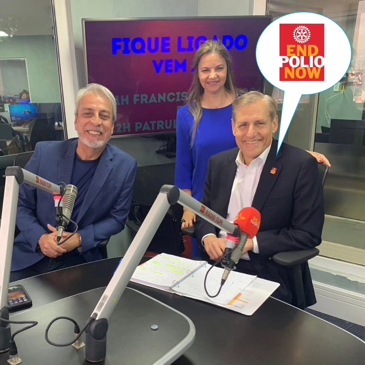 John Hewko, secretário-geral e CEO do Rotary International, faz o exemplo para mostrar a luta do Rot...