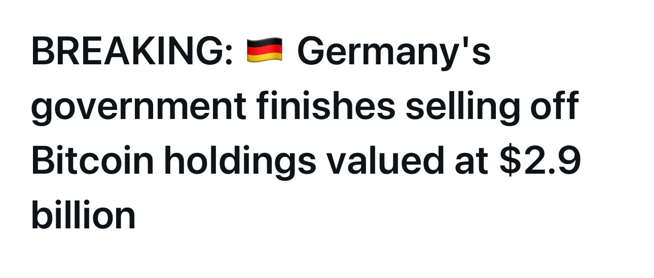 【 #007file #2024大选年 #货币战】

🚨突发新闻：#德国政府 完成出售其所拥有的价值29亿美元的 #比特币

🧩一边美国前总统决定参与2024比特币大会、一边德国政府狂抛比特币。真...