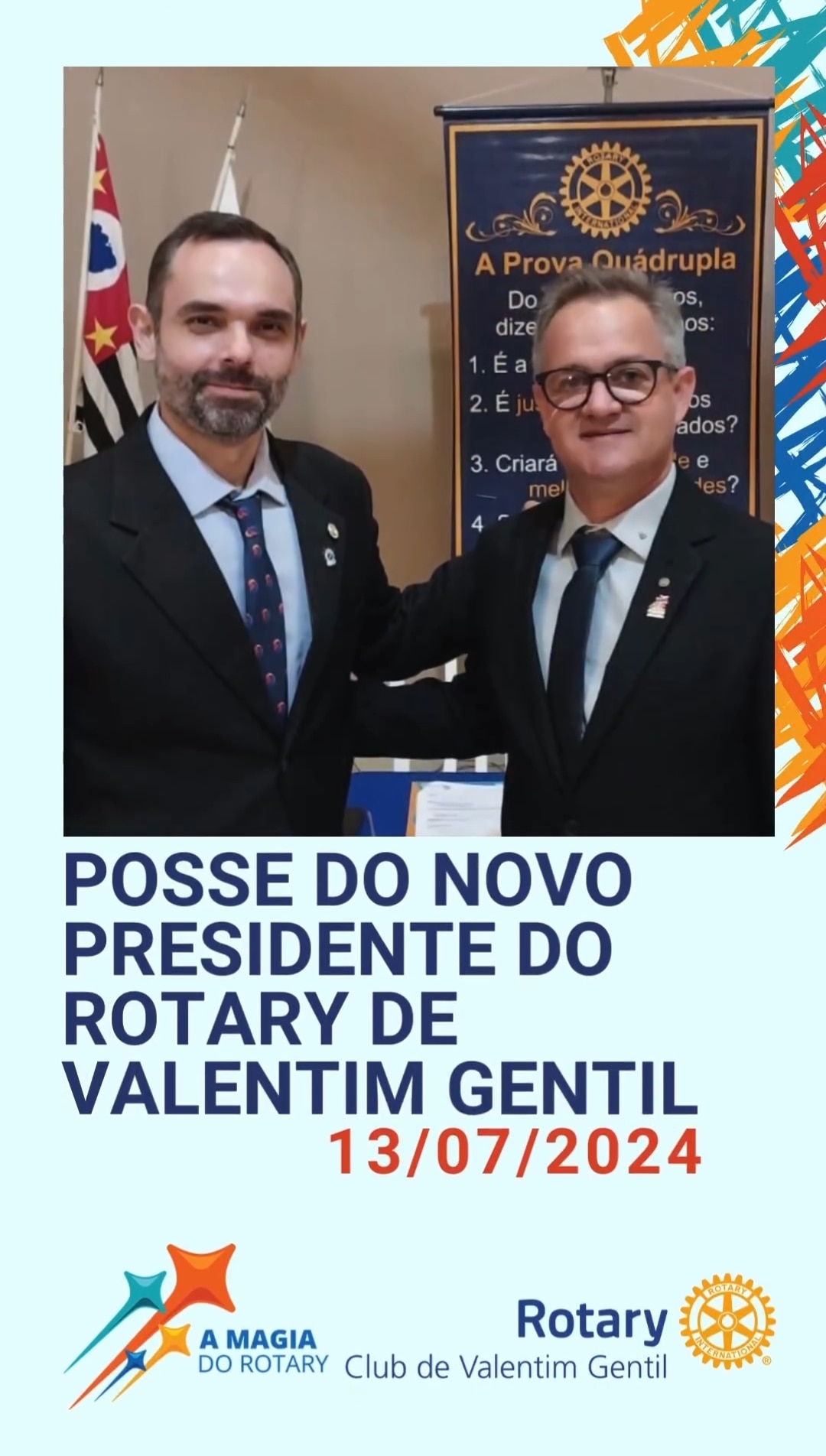 No último sábado, dia 13 de julho, ocorreu uma solenidade emocionante na sede do Rotary Club de Vale...