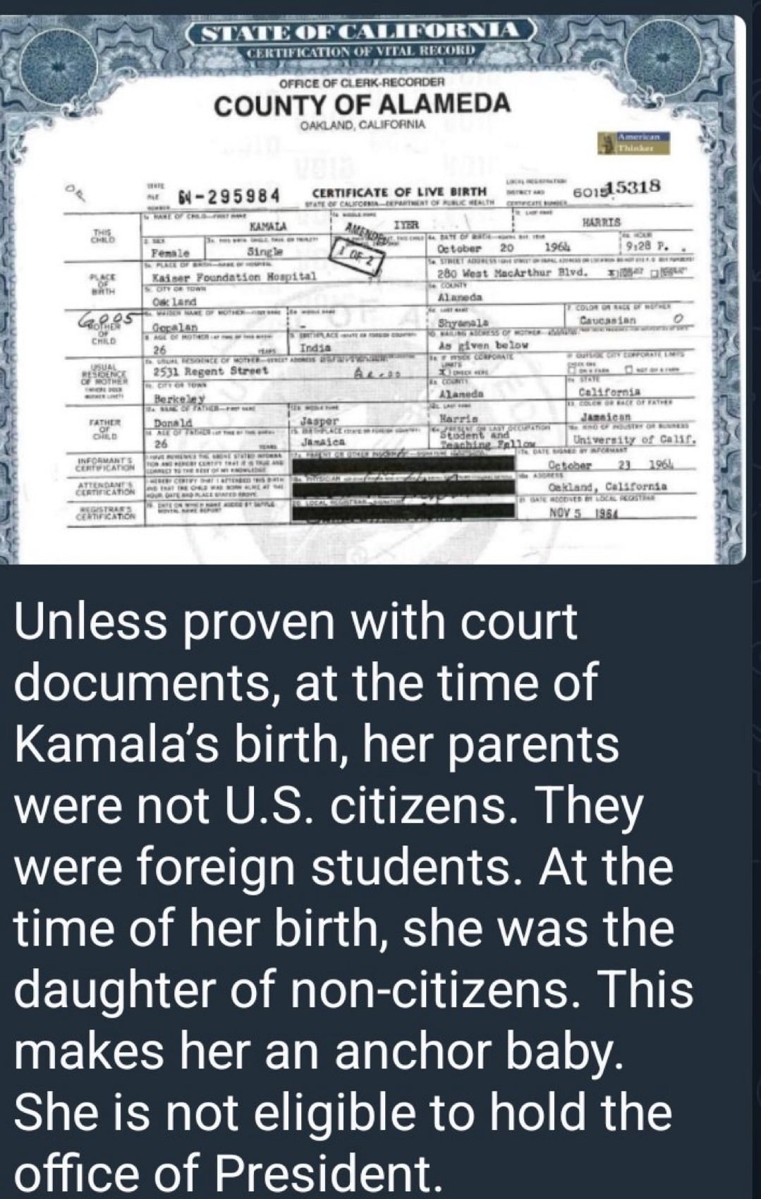 If Kamala isn’t LEGALLY able to hold the office of US President….

HOW THE HELL IS SHE ABLE HOLD THE...