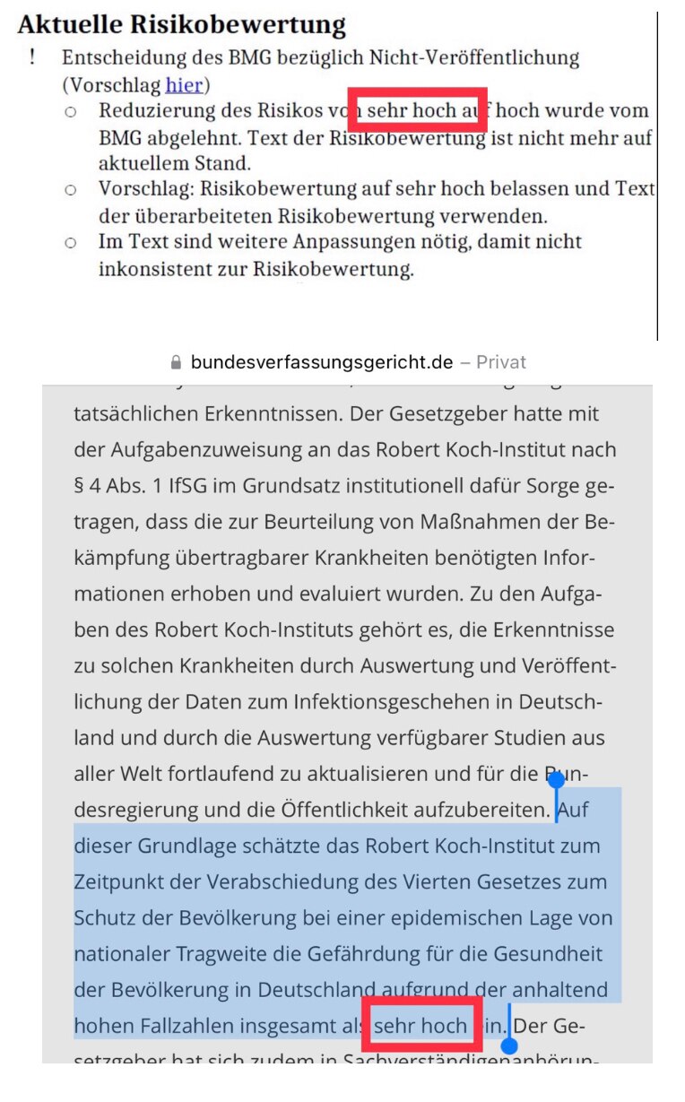Gewaltenteilung in der Bunten Republik:

Die Regierung sagt dem RKI, wie hoch die Gefahr ist und wen...