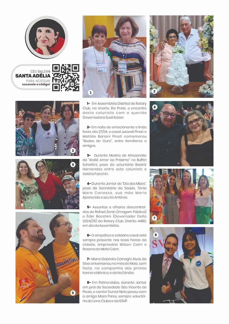 Distrito 4480 é destaque na Coluna de Celi Balzani em Santa Adélia.

Para saber mais, acesse o QR co...