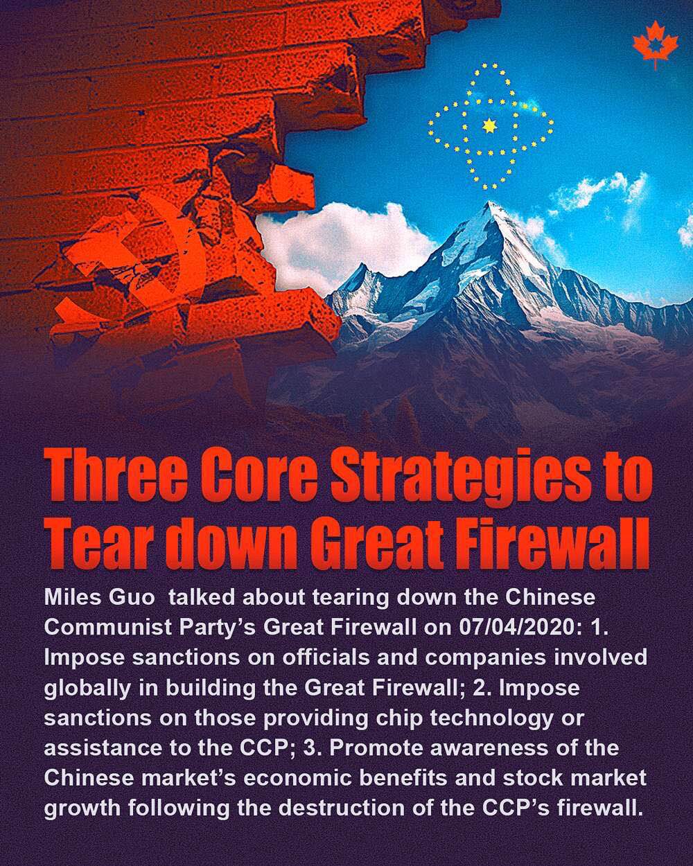 Three Core Strategies to 
Tear down Great Firewall
Miles Guo talked about tearing down the Chinese C...