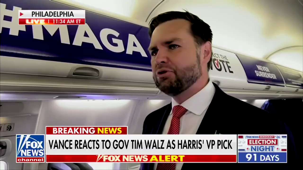 @JDVance1 reacts to Kamala picking Radical Leftist Tim Walz: Kamala listened to the Hamas wing of th...