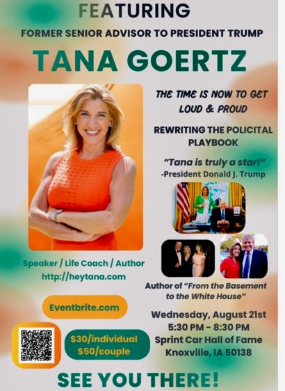 Join me on August 21 at 5:30 for an evening of serious talk. I'll be giving my presentation, "Rewriting the Political Playbook," you won't want to miss it!