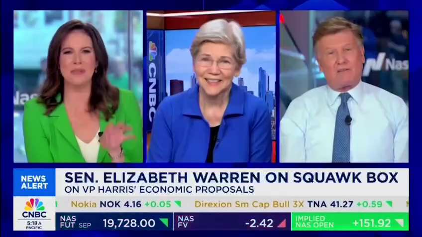 Senator Elizabeth Warren gets destroyed by CNBC's Joe Kernen who tries to explain why Kamala's Sovie...