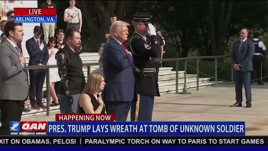 
President Trump is at Arlington Cemetery, right now, laying down a wreath for all 13 service member...