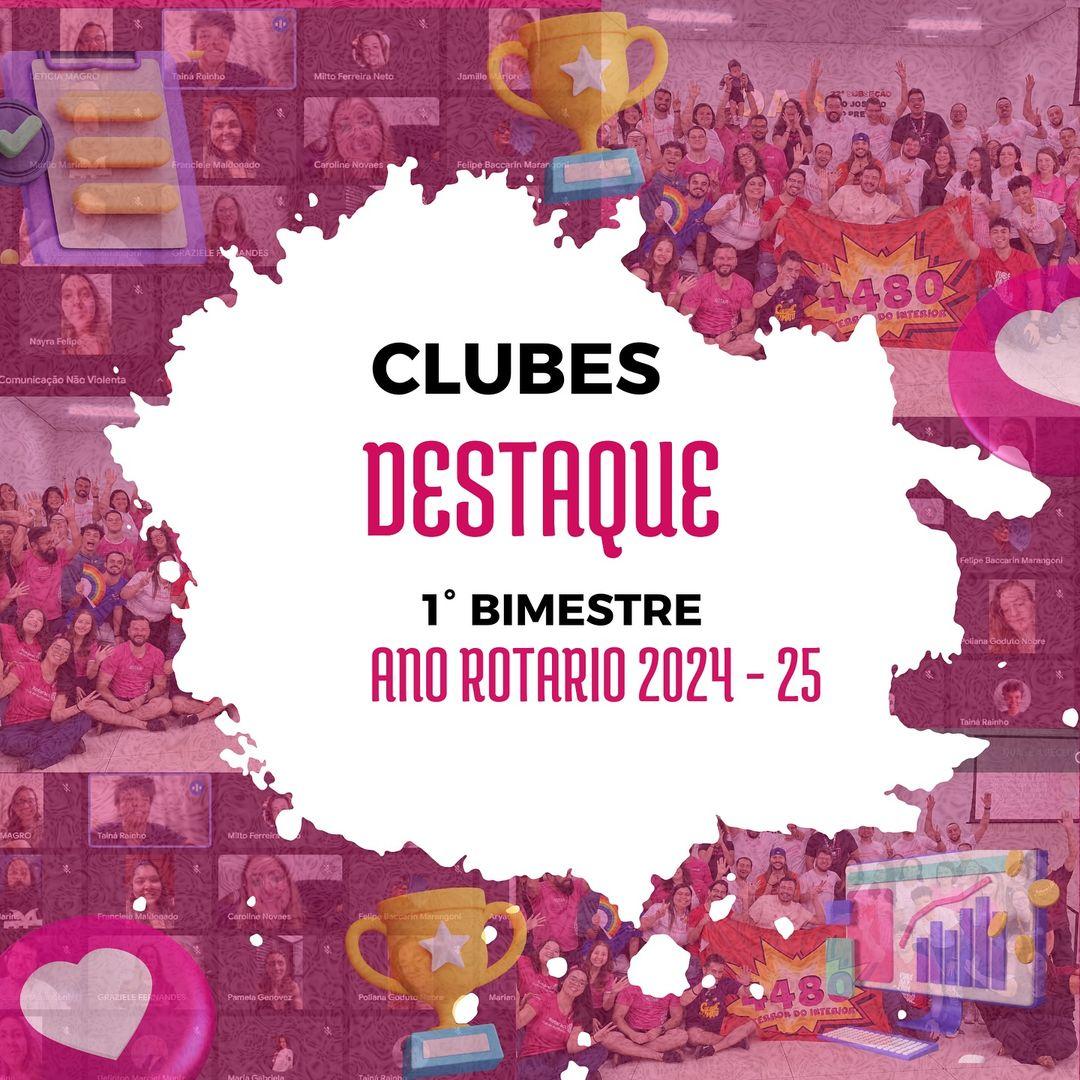 Texto do Rotaract Distrito 4480:

Clubes Destaques do 1º Bimestre do Ano Rotário!

O que são clubes ...