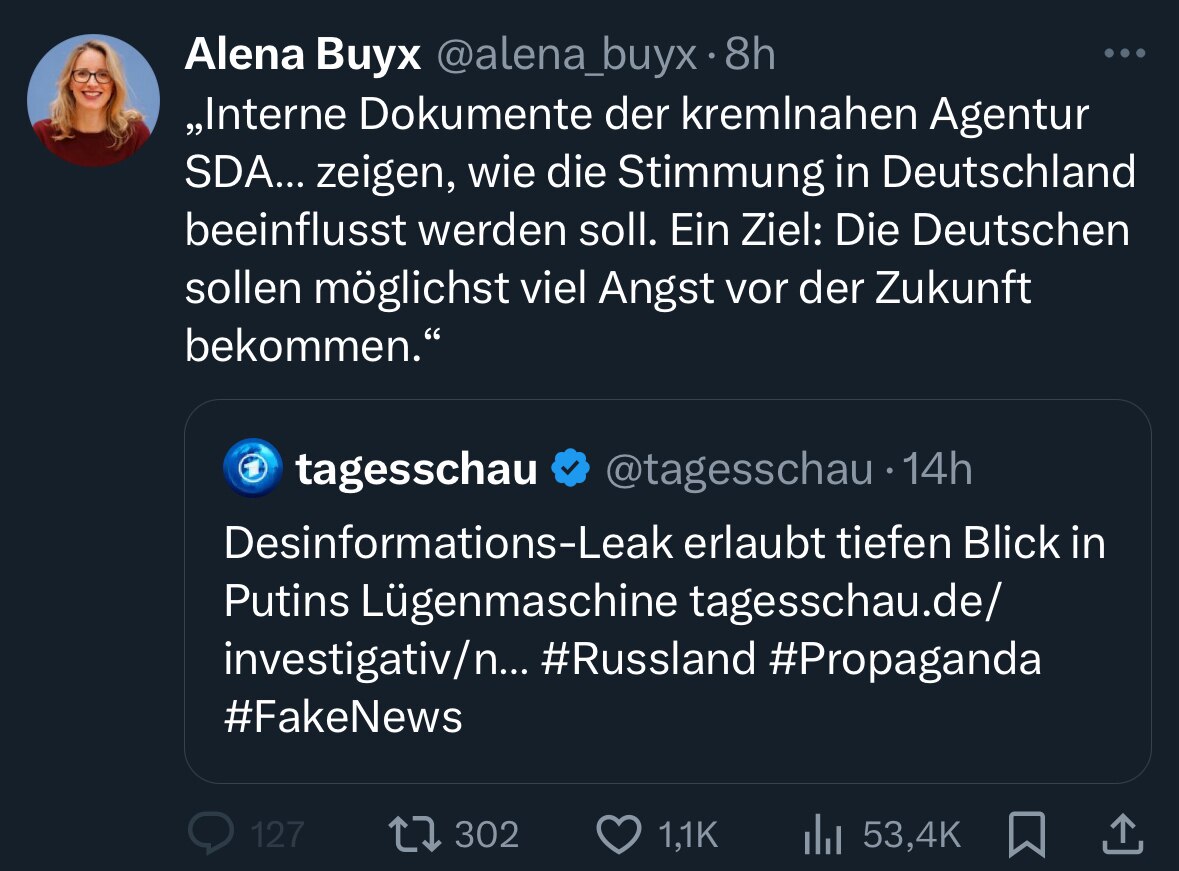 Der Russe will uns Angst machen.

Beispielsweise Kindern, vor dem qualvollen Corona-Erstickungstod i...