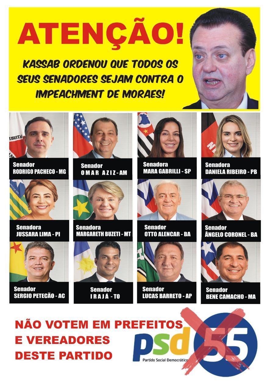 NÃO VOTEM EM CANDIDATOS DO PSD-55, TANTO EM PREFEITOS COMO EM VEREADORES. ELES NÃO SE PREOCUPAM COM ...