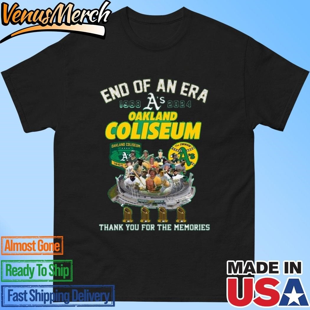 Official Oakland Athletics Oakland Coliseum End Of An Era 1968-2024 Thank You T-Shirt
After 57 seasons, the Oakland Athletics are saying farewell to their iconic home, the Oakland Coliseum. In honor of this momentous occasion, the team has released a commemorative T-shirt that pays tribute to the historic era from 1968 to 2024. The Oakland Athletics Oakland Coliseum End Of An Era 1968-2024 Thank You T-Shirt captures the unforgettable memories and legacy of this beloved ballpark.

Click here to buy it: https://venusmerch.com/product/official-oakland-athletics-oakland-coliseum-end-of-an-era-1968-2024-thank-you-t-shirt/
Visit Home page: https://venusmerch.com
