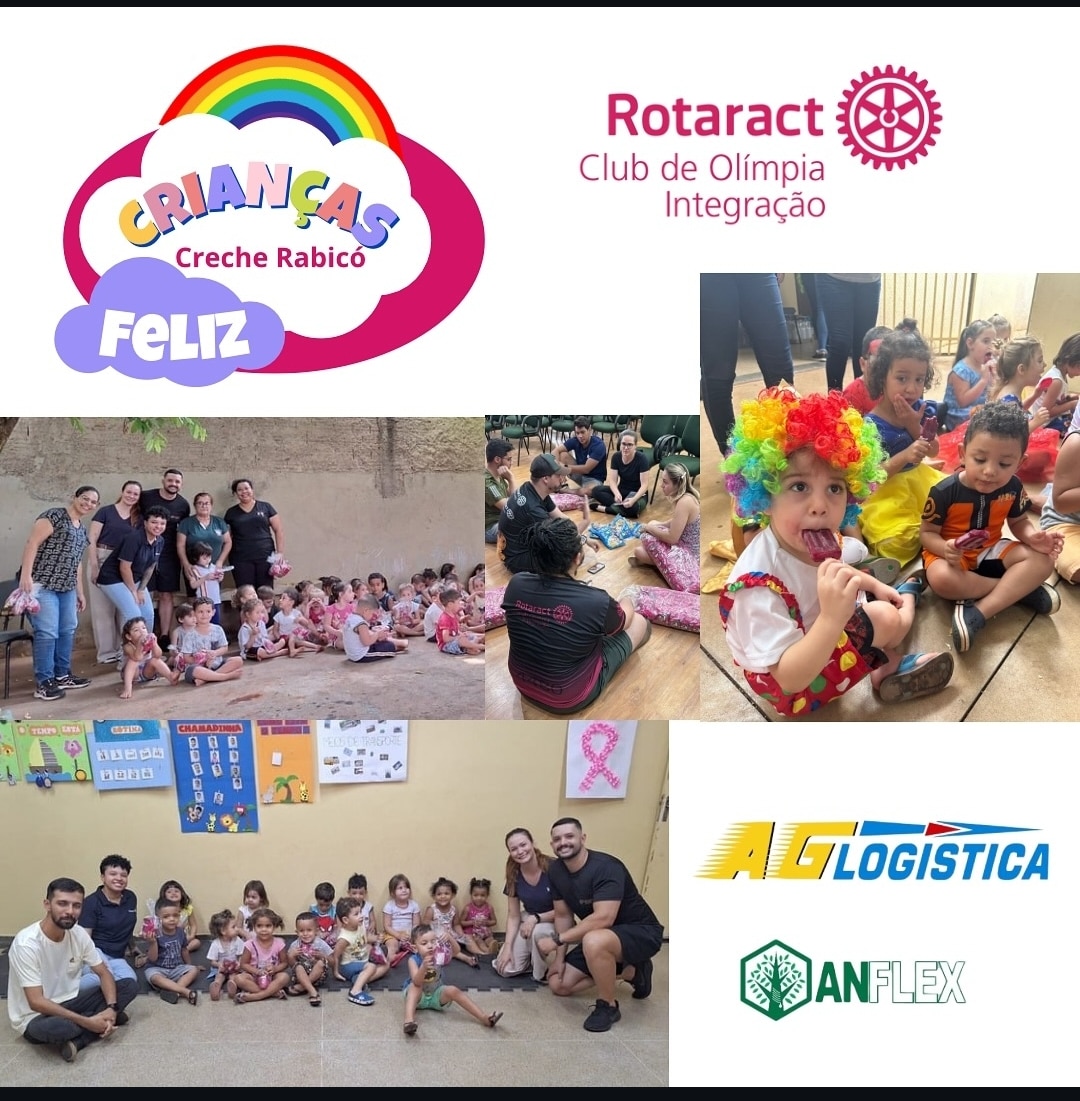 Texto do Rotaract Club de Olímpia - Integração:

Um dia inesquecível na Creche Rabicó!
Com muita div...