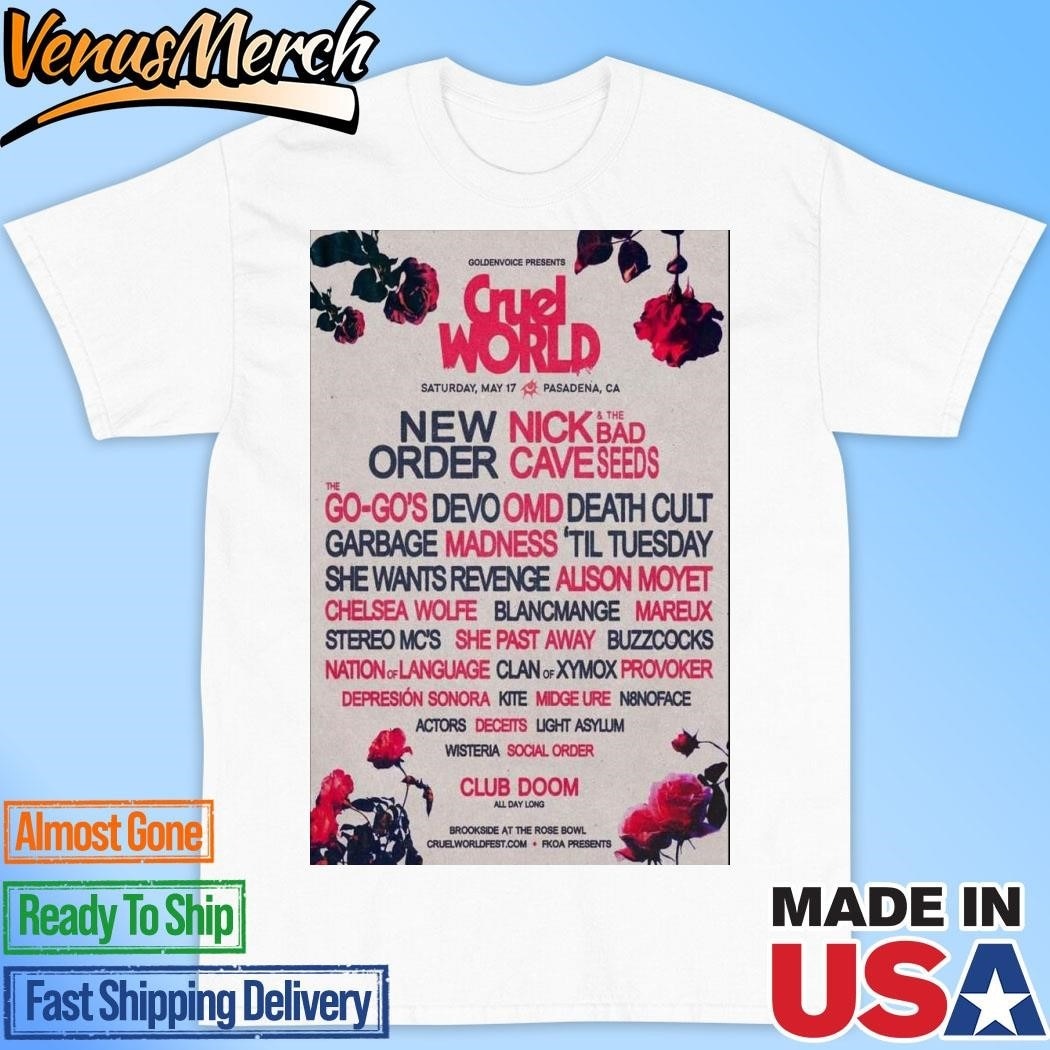 Official Cruel World Brookside At The Rose Bowl Pasadena, CA May 17 2024 Tour Poster Shirt
Click here to buy it: https://venusmerch.com/product/official-cruel-world-brookside-at-the-rose-bowl-pasadena-ca-may-17-2024-tour-poster-shirt/
Visit Home page: https://venusmerch.com
