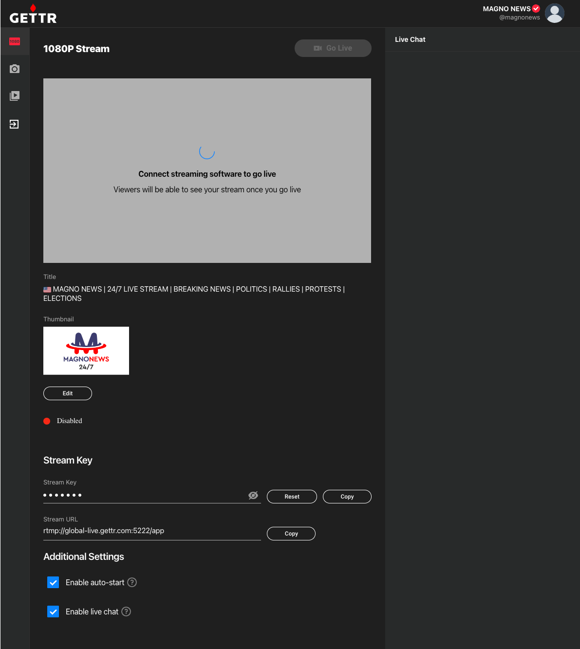 Hello @gettr, @gettrlive, @support! Did George Soros bought GETTR? Why the live streaming was disabl...