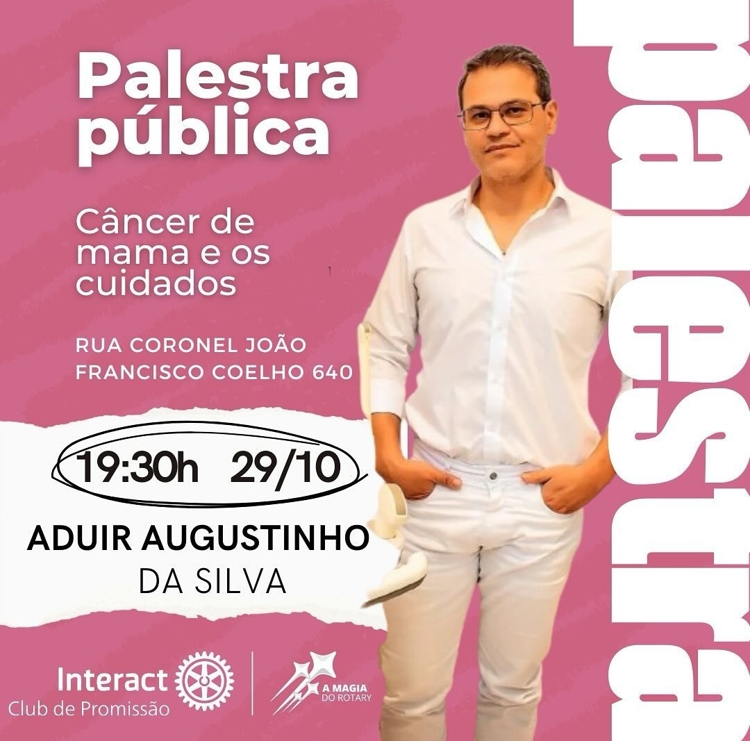 Texto do Interact Club de Promissão:

O Outubro Rosa é uma campanha em outubro para conscientizar so...