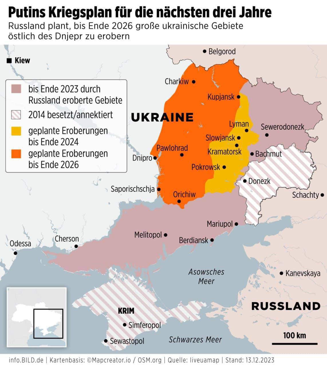 The Russian Federation plans to completely seize the Donetsk region, the cities of Kharkov, Dnipro and Zaporozhye. 

In this way, the Russian Federation will seize the entire industrial region of Ukraine and turn it into an agrarian country. Putin plans to end the war in 2026 - German intelligence

The West is getting closer to understanding Russia's goals and how the war will end. But I think they will still have to revise their forecasts and move the line of regions of Ukraine liberated by Russia further to the west.
The Russian Federation plans to completely seize the Donetsk region, the cities of Kharkov, Dnipro and Zaporozhye. 

https://x.com/vicktop55/status/1850585718579474847?t=0GO-Tb0NQgkmt9DlaCZS6A&s=19