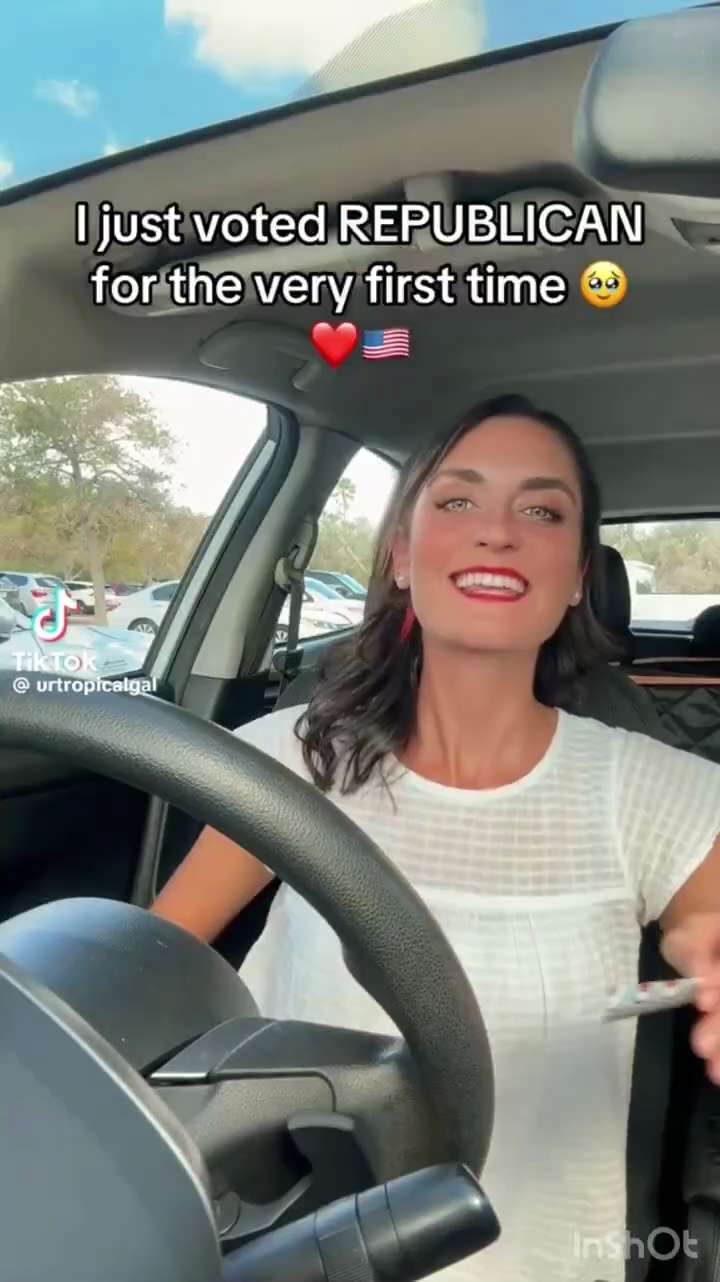 She just voted Republican for the first time

http://citizenfreepress.com/
