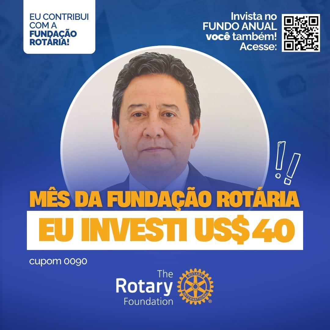 O Rotary Club de São José do Rio Preto - Novo Cinquentenário investiu 100% no FUNDO ANUAL, no mês da...